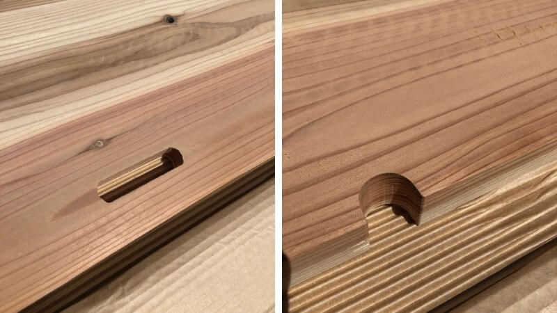 電源用の穴